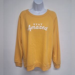Old Navy Golden Yellow Graphic Sweatshirt Top L